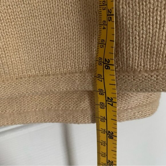 Vintage silk knit Sweater medium pullover notch v-neck cream ivory - Picture 5 of 7